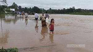 সুরমা ও কুশিয়ারার পানি বেড়ে সুনামগঞ্জে বন্যার শঙ্কা