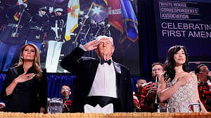 Trump back at White House press gala