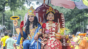 উল্টো রথে শেষ রথযাত্রা