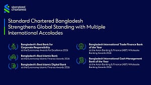 স্ট্যান্ডার্ড চার্টার্ড বাংলাদেশের ঝুলিতে ৫ পুরস্কার