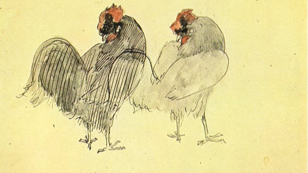 ‘টু রুস্টারস’, ১৯০৫, শিল্পী: পাবলো পিকাসো।