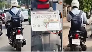 এআই ক্যামেরা ফাঁকি দিতে বাইকের নম্বরপ্লেট ঢেকে চলাচল, জেল-জরিমানা