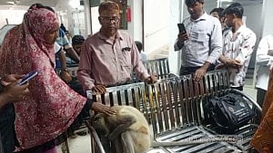 রাজবাড়ীর সেই অসুস্থ হনুমানটি আবার চিকিৎসা নিতে এল