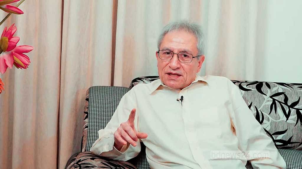 আসন্ন বাজেট নিয়ে বিডিনিউজ টোয়েন্টিফোর ডটকমের ইনসাইড আউট আলোচনা অনুষ্ঠানে অর্থনীতিবিদ জাহিদ হোসেন।