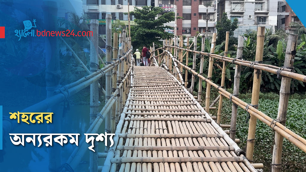 ঢাকার বুকে বাঁশের সাঁকো