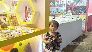 Colours of Dol blend with book fair festivities