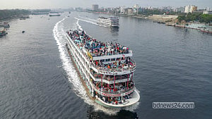 লঞ্চে ঈদযাত্রা