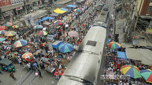 Rail tracks turn into marketplace in Jurain