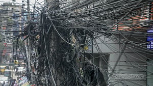 Cable clutter on utility poles