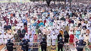 Heavy rain fails to dampen Sholakia Eid congregation