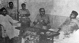 একাত্তরে এক বৈঠকে গোলাম আযম, রাও ফরমান আলী ও এম এ মালেক 