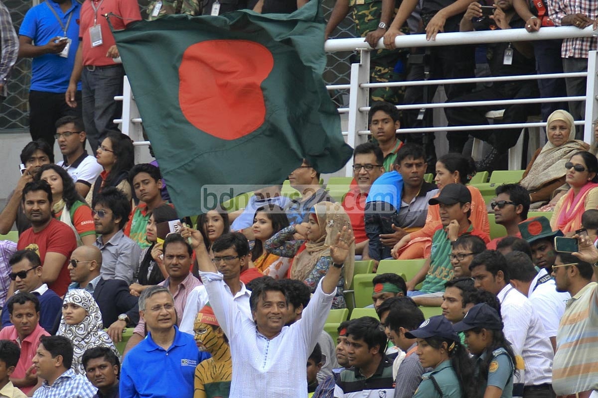 In the gallery, watching Bangladesh's match against Pakistan. File Photo 