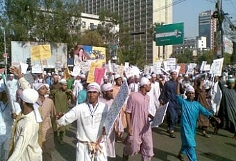 Students of Qawmi madrasas had a significant participation in Hifazat's programme 