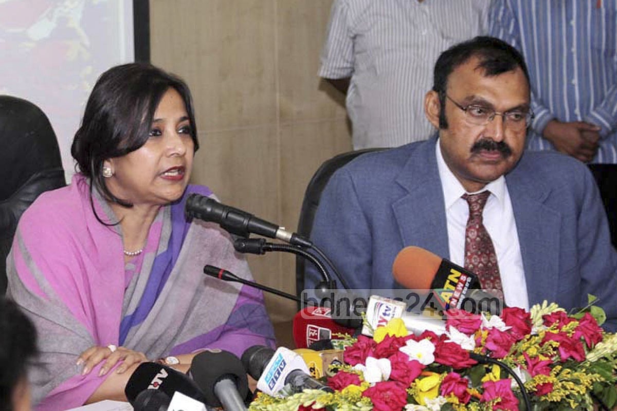 Tarana Halim with Shahjahan Mahmood. File Photo 