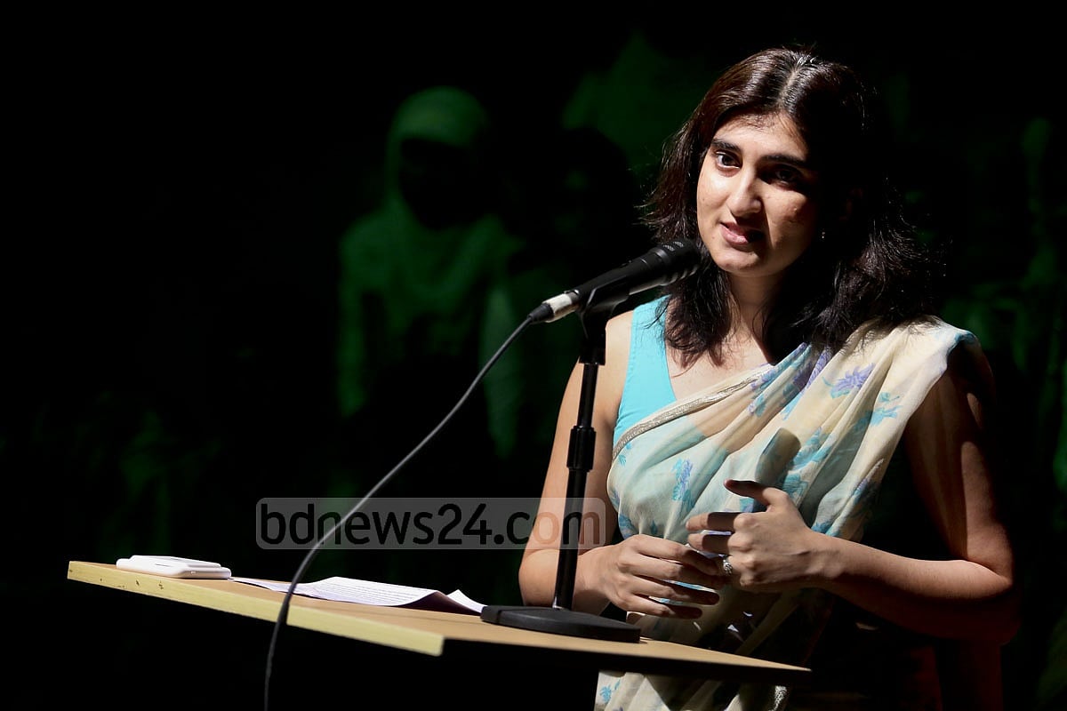 Syeda Mahida Murshed, managing director of Scholastica, speaks at the graduation ceremony of an ‘O-levels’ batch. Syeda Mahida Murshed, managing director of Scholastica, speaks at the graduation ceremony of an ‘O-levels’ batch.