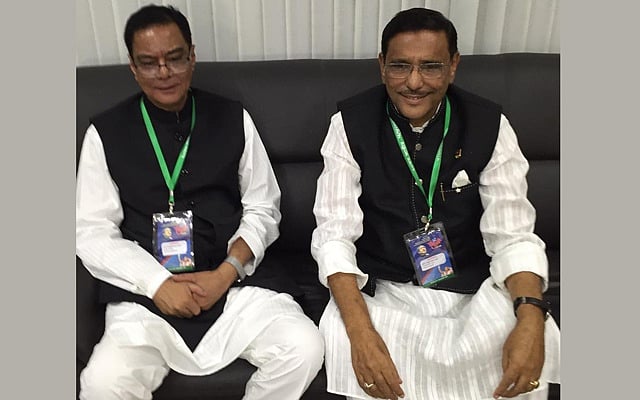 Syed Ashraful Islam and Obaidul Quader during the council. Photo taken from social media. 