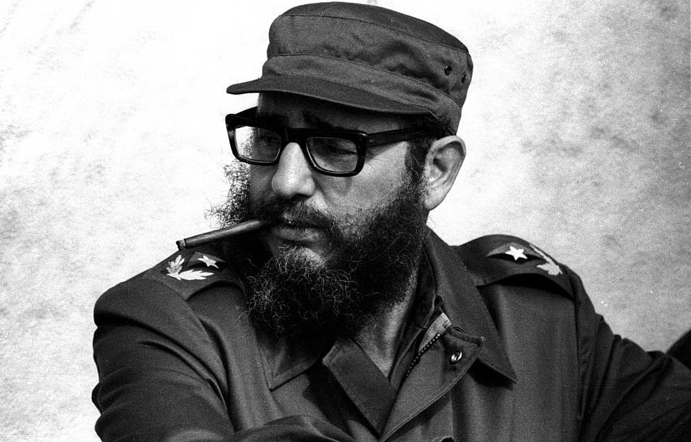 Fidel Castro attends manoeuvres during the 20th anniversary of his and his fellow revolutionaries' arrival on the yacht Granma in November 1976. Reuters 