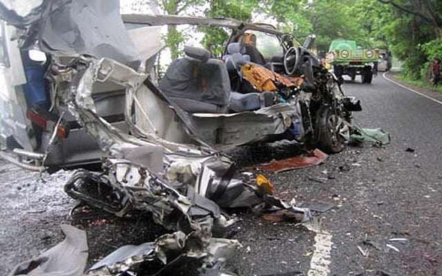 Five persons were killed while four others were injured in the road crash. 