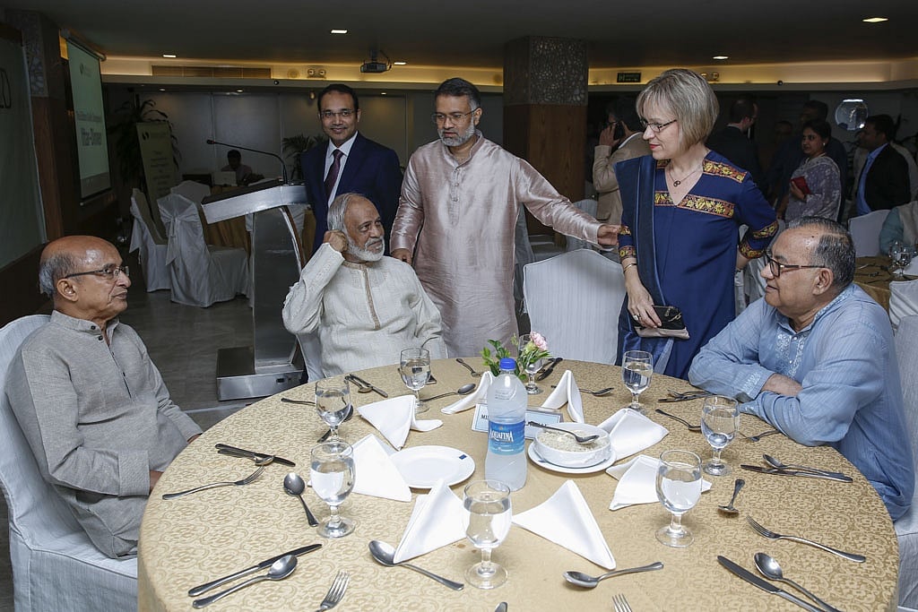 The Prime Minister’s Power, Energy and Mineral Resources Adviser Tawfiq-e-Elahi Chowdhury, BNP Standing Committee Member Abdul Moyeen Khan, Editors Guild, Bangladesh President Toufique Imrose Khalidi, UN Resident Coordinator Mia Seppo and CPB President Mujahidul Islam Selim in the first public event of the organisation in Dhaka on Wednesday. The Prime Minister’s Power, Energy and Mineral Resources Adviser Tawfiq-e-Elahi Chowdhury, BNP Standing Committee Member Abdul Moyeen Khan, Editors Guild, Bangladesh President Toufique Imrose Khalidi, UN Resident Coordinator Mia Seppo and CPB President Mujahidul Islam Selim in the first public event of the organisation in Dhaka on Wednesday.