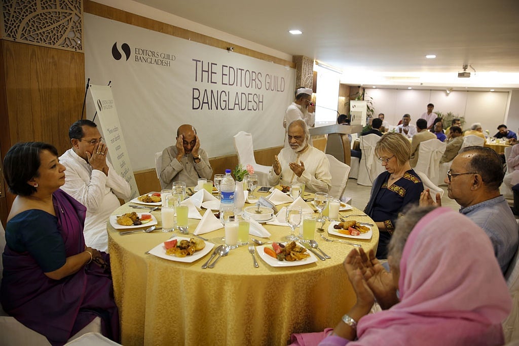 Top leaders of a wide array of political parties and foreign diplomats attending the first public event of the Editors Guild, Bangladesh in Dhaka on Wednesday. Top leaders of a wide array of political parties and foreign diplomats attending the first public event of the Editors Guild, Bangladesh in Dhaka on Wednesday.