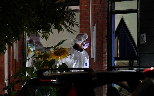 Forensic technicians investigate the scene following a shooting in Dordrecht, Netherlands September 9, 2019. Reuters 