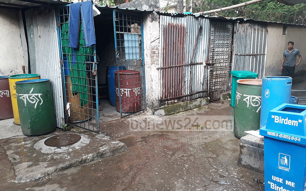 Medical waste is kept in different containers kept in the waste disposal site of BIRDEM and Ibrahim Cardiac Hospital. Medical waste is kept in different containers kept in the waste disposal site of BIRDEM and Ibrahim Cardiac Hospital.