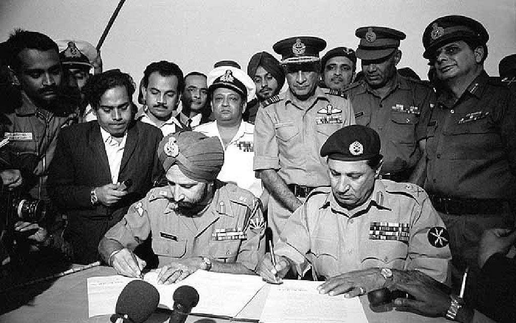 That is the historic moment of the Pakistani army’s surrender on Dec 16, 1971.