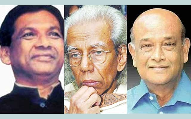 Ahsanullah Master, Mahadev Saha and Akhtaruzzaman Chowdhury Babu 