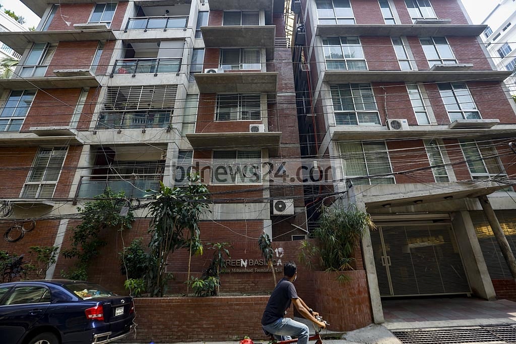 The building in Dhaka's Gulshan where college student Mosarat Jahan Muniya's body was found hanging from a ceiling fan. 