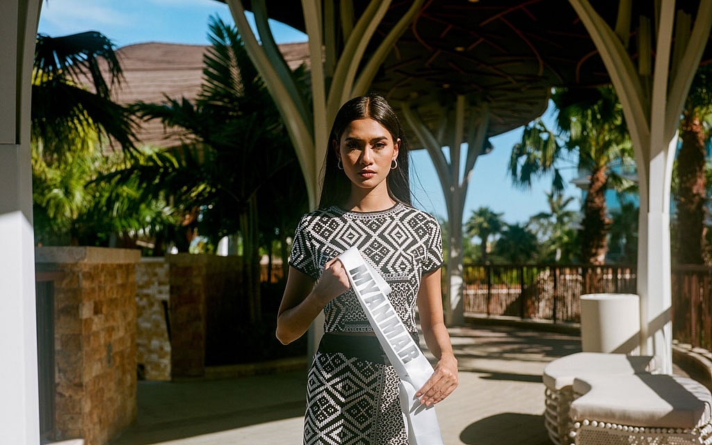 Thuzar Wint Lwin, who was crowned Miss Universe Myanmar last year and is competing at the global pageant, in Hollywood, Fla., May 12, 2021. Thuzar Wint Lwin hopes to use her international platform as a pageant contestant to criticise the country’s military coup and support the pro-democracy movement. Ysa Pérez/The New York Times 