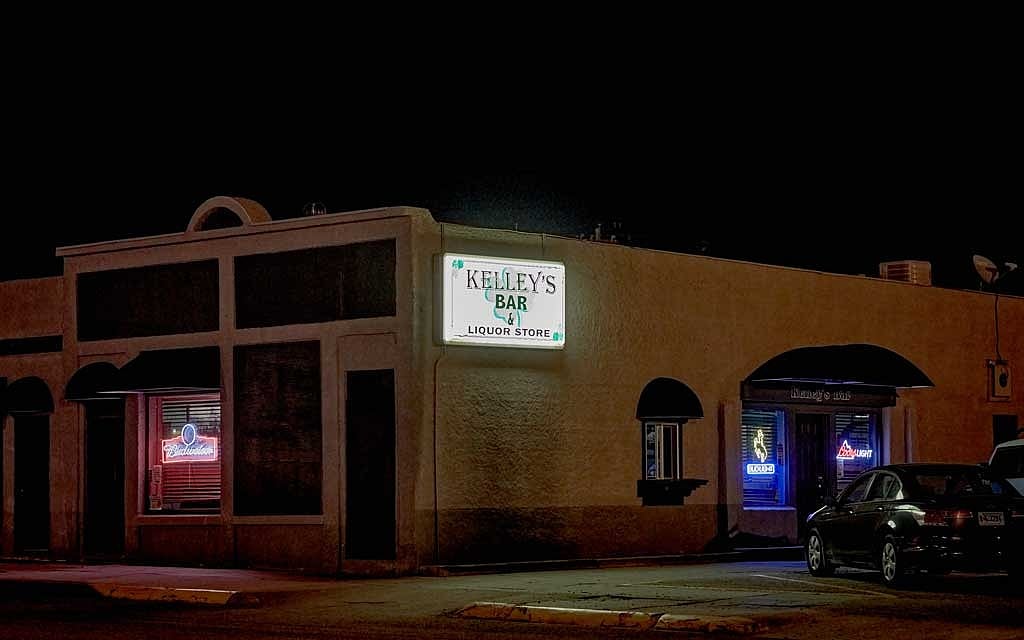 Kelley’s Bar, one of the targets of former police chief Terri VanDam’s drug trafficking investigations, in Guernsey, Wyo., April 21, 2021. VanDam and her sergeant contend in their federal lawsuits that they were fired because they tried to confront an insular, small-town network of powerful ranchers, business owners and politicians. (Stephen Speranza/The New York Times) 