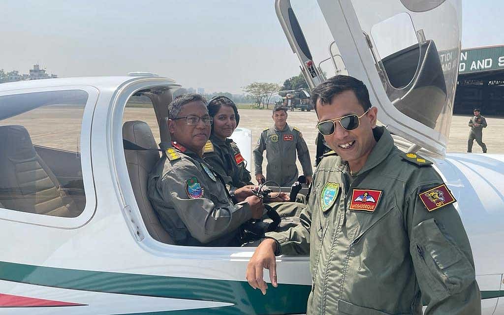 Fatmat Police Fatema becomes the first woman to complete a Bangladesh police test flight
