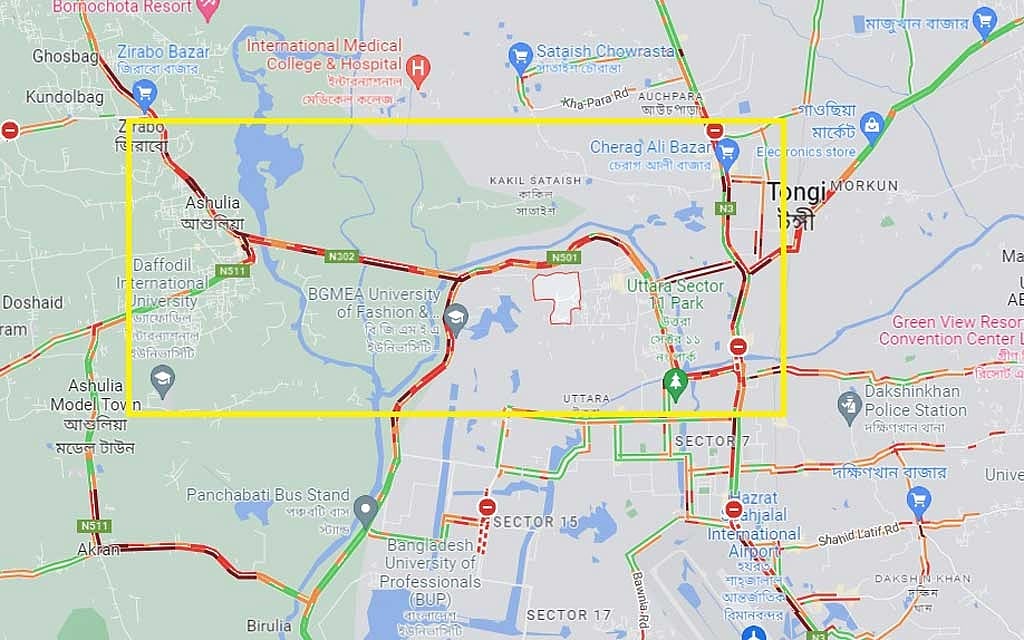 ঢাকা-আশুলিয়া সড়কে দীর্ঘ জট